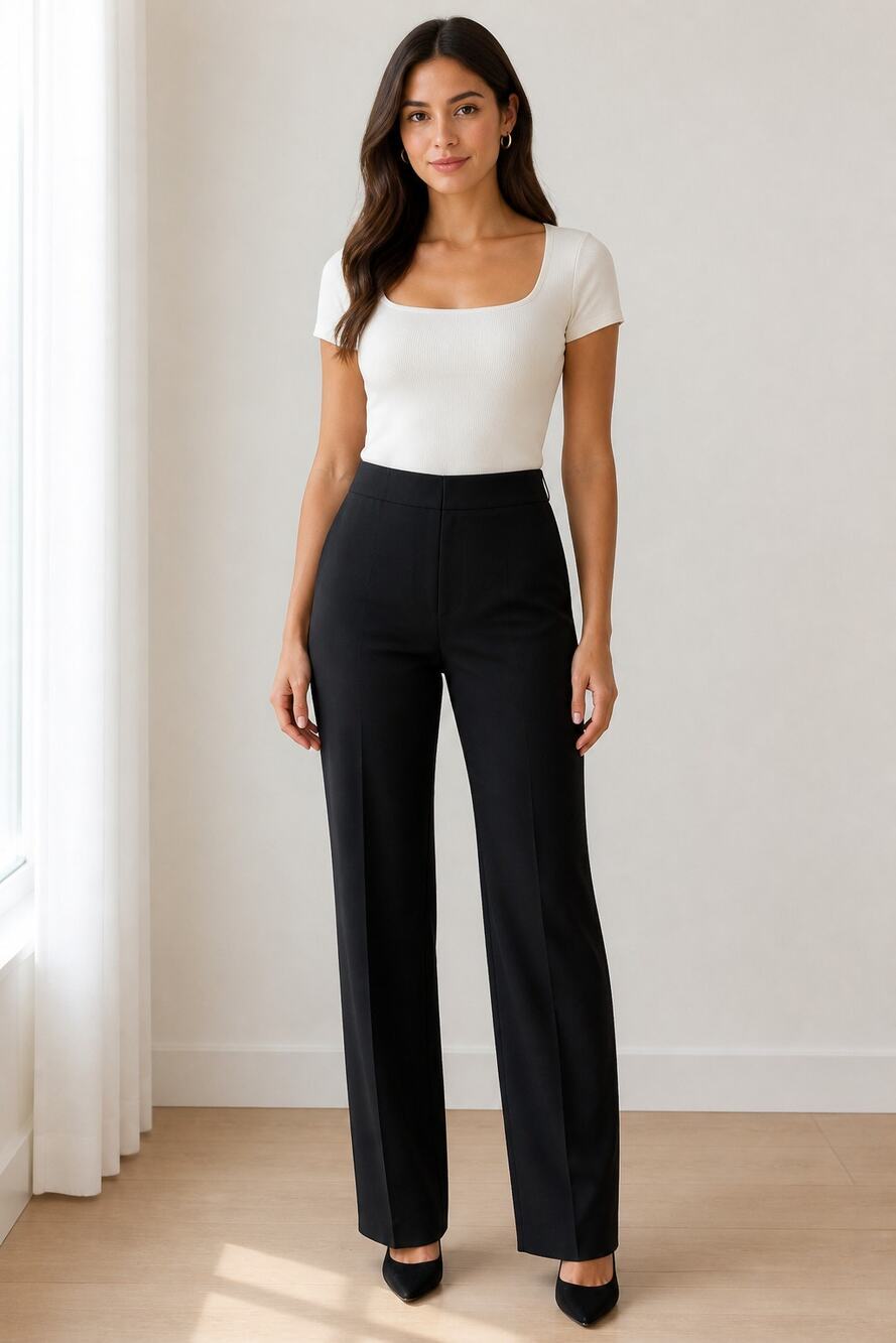 Kasper Black Women's Wide Leg Dress Pants Size 8